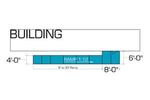 A drawing of the side of a building with the word " ilding " written on it.